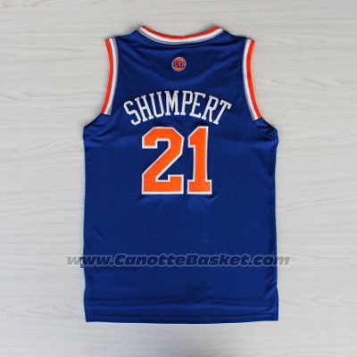 Maglia New York Knicks Iman Shumpert #21 Blu